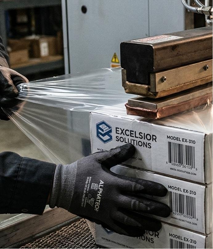 Proceso de sellado en máquina retractiladora